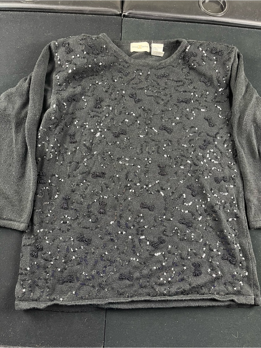 Women’s Black Embellished sweater- Jaclyn Smith